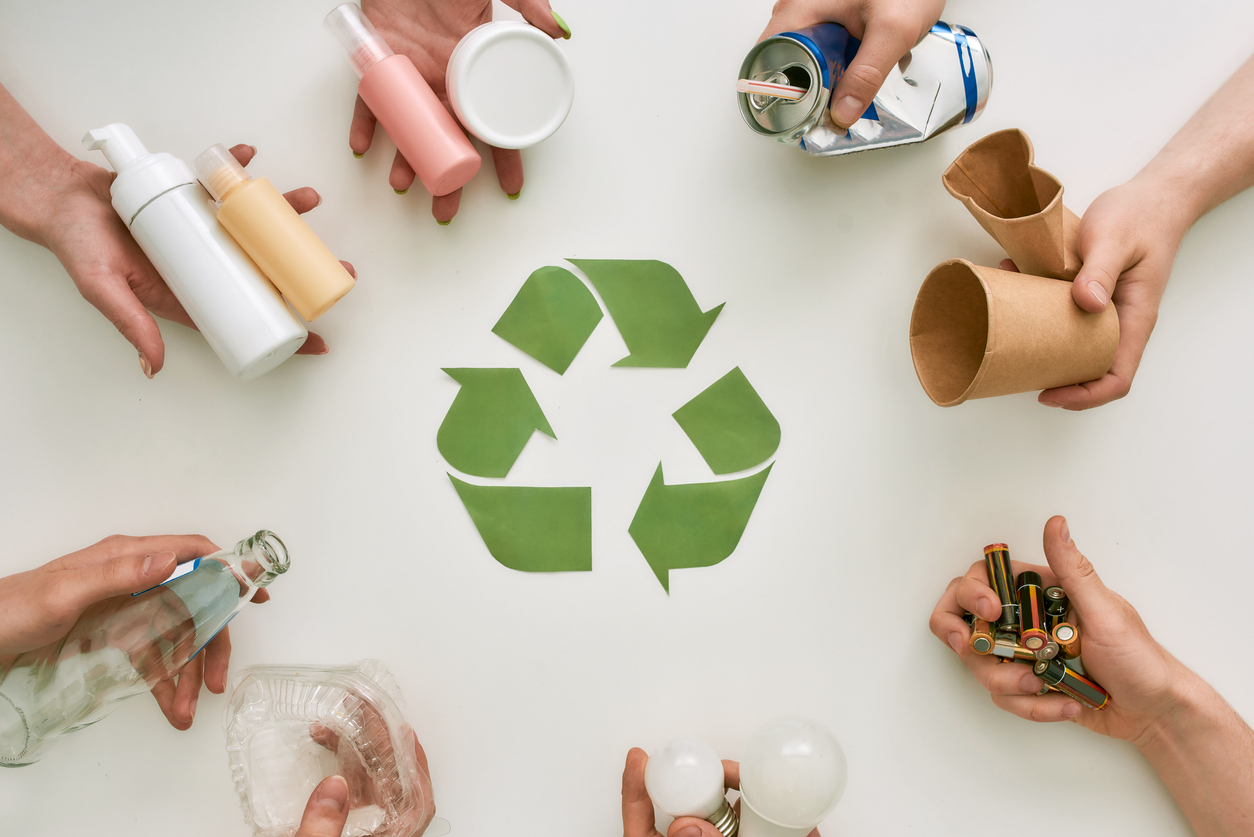 différents déchets recyclage